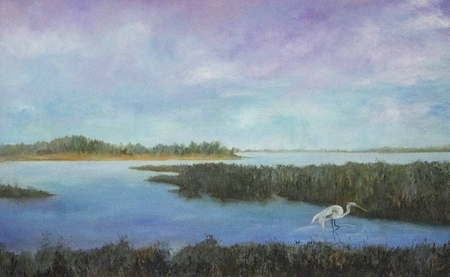 Egret on the marsh