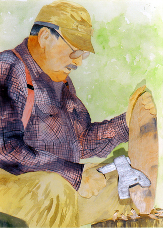 Jack Combs - bayman - carving decoy - Southold, NY